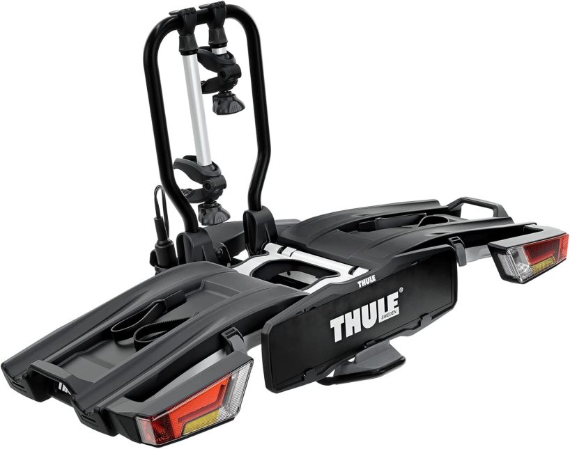 Thule EasyFold XT bike rack for tow bar 2 bikes silver