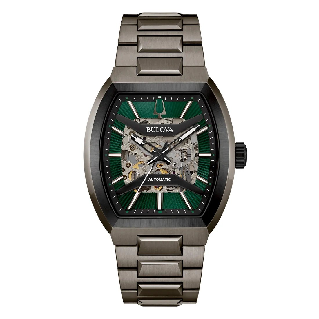 Orologio Bulova 98A321 Maquina tonneaux antracite quadrante verde