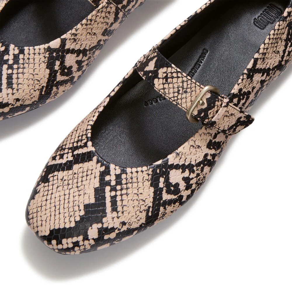 FitFlop Delicato Snake Mary Hazy Taupe