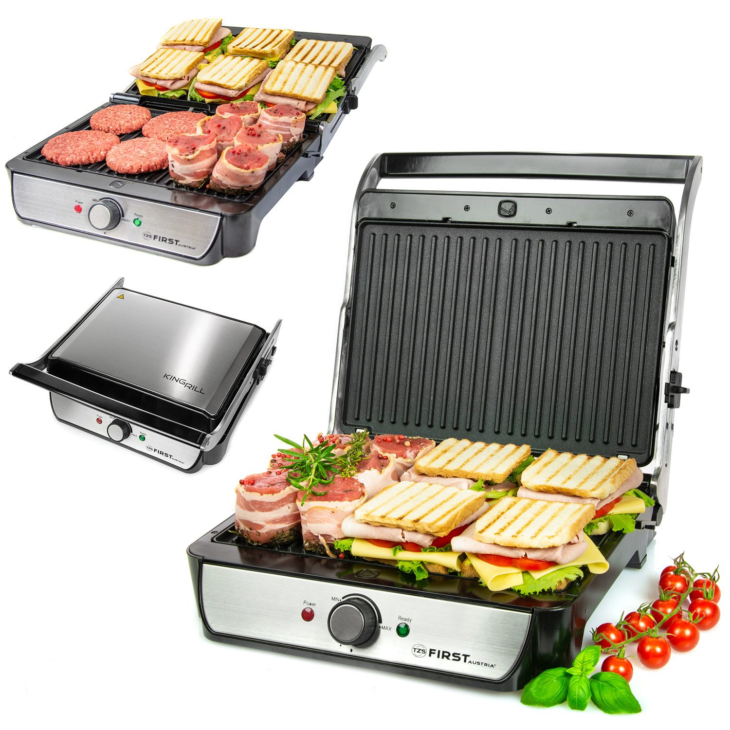 Kontaktgrill Tischgrill, Elektrogrill für den Tischgebrauch, Grillplatte