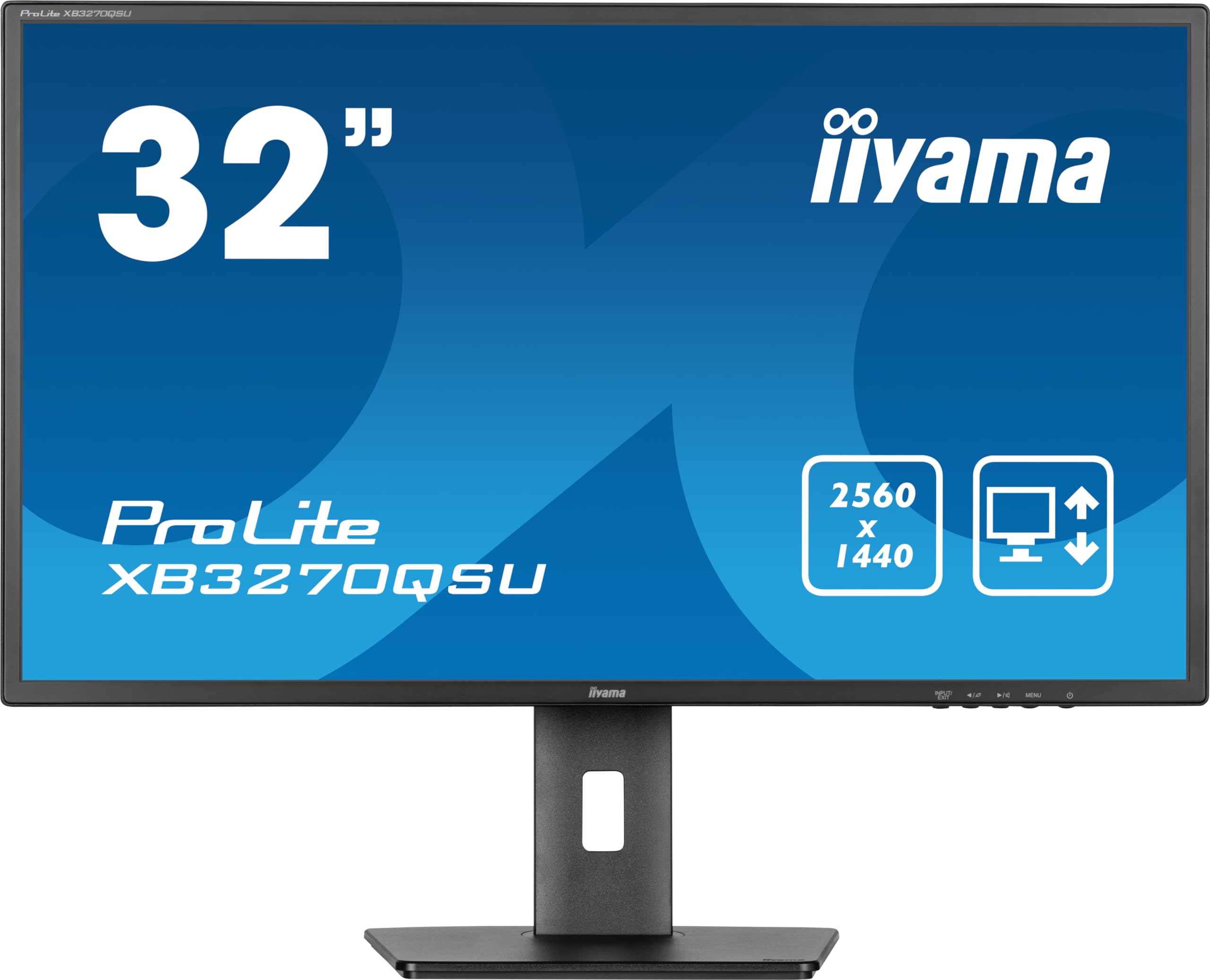 WQHD IPS-Monitor 31,5 Zoll 2560 x 1440 100 Hz mit USB-Hub, Lautsprechern und höhenverstellbarem Standfuß