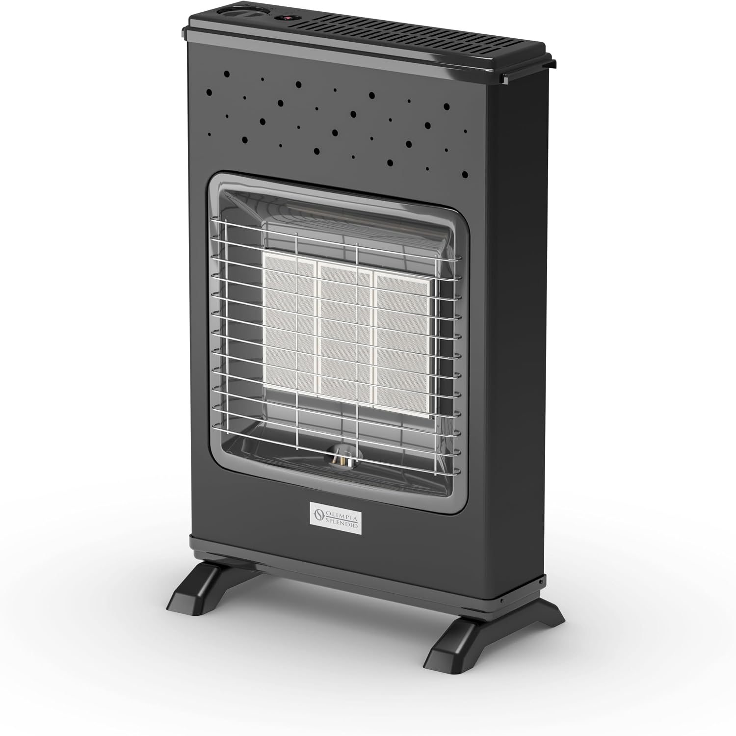 Olimpia Splendid - 99233 Infra Metano S1, Stufa Infrarossi a Metano, 3 livelli di potenza fino a 4200 W, Made in Italy, Nero