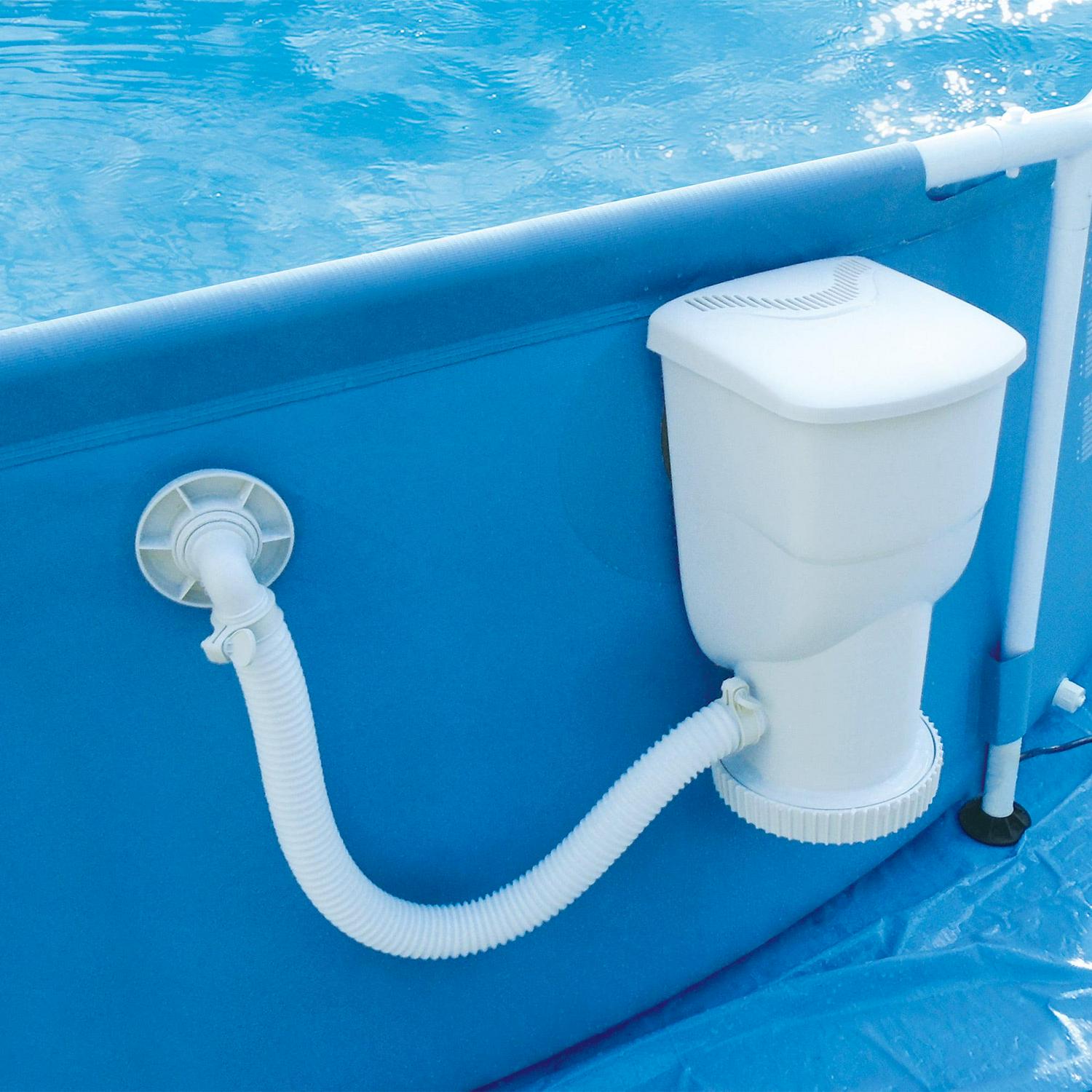 Summer Waves 15ft Round Above Ground Pool, Blue, Metal Frame, Includes Filter Pump, Ages 6+