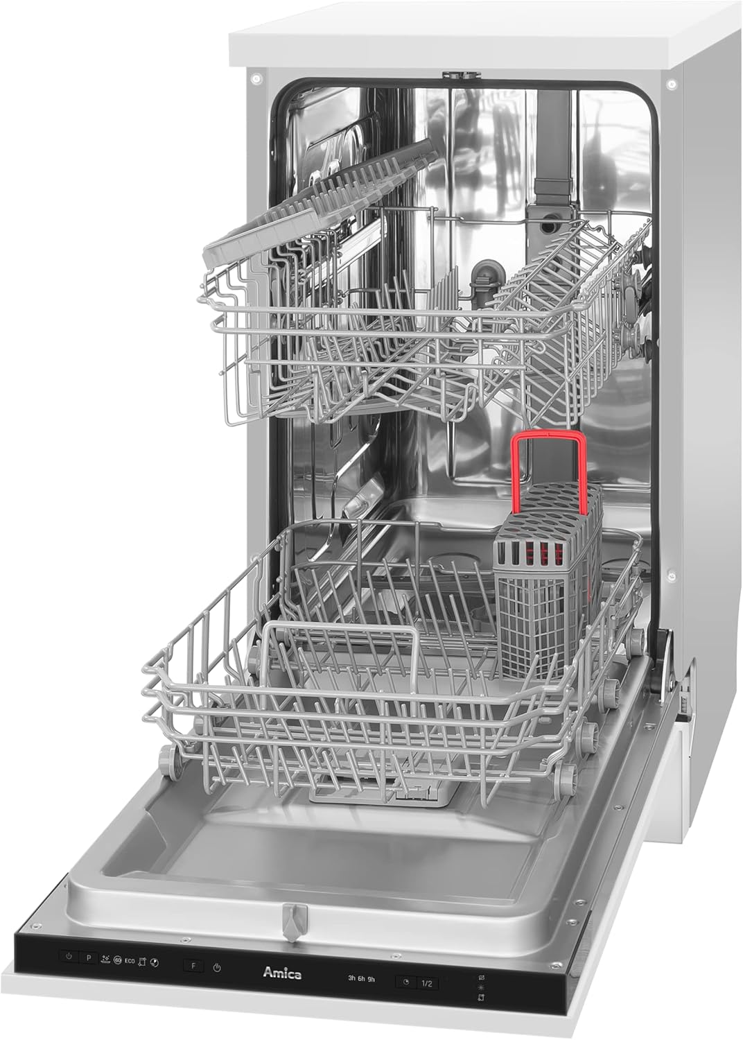 Amica Einbau-Geschirrspüler EGSPV 597 910 / vollintegriert / 60 cm breit / 5 Programme, 12 Maßgedecke/Startzeitvorwahl