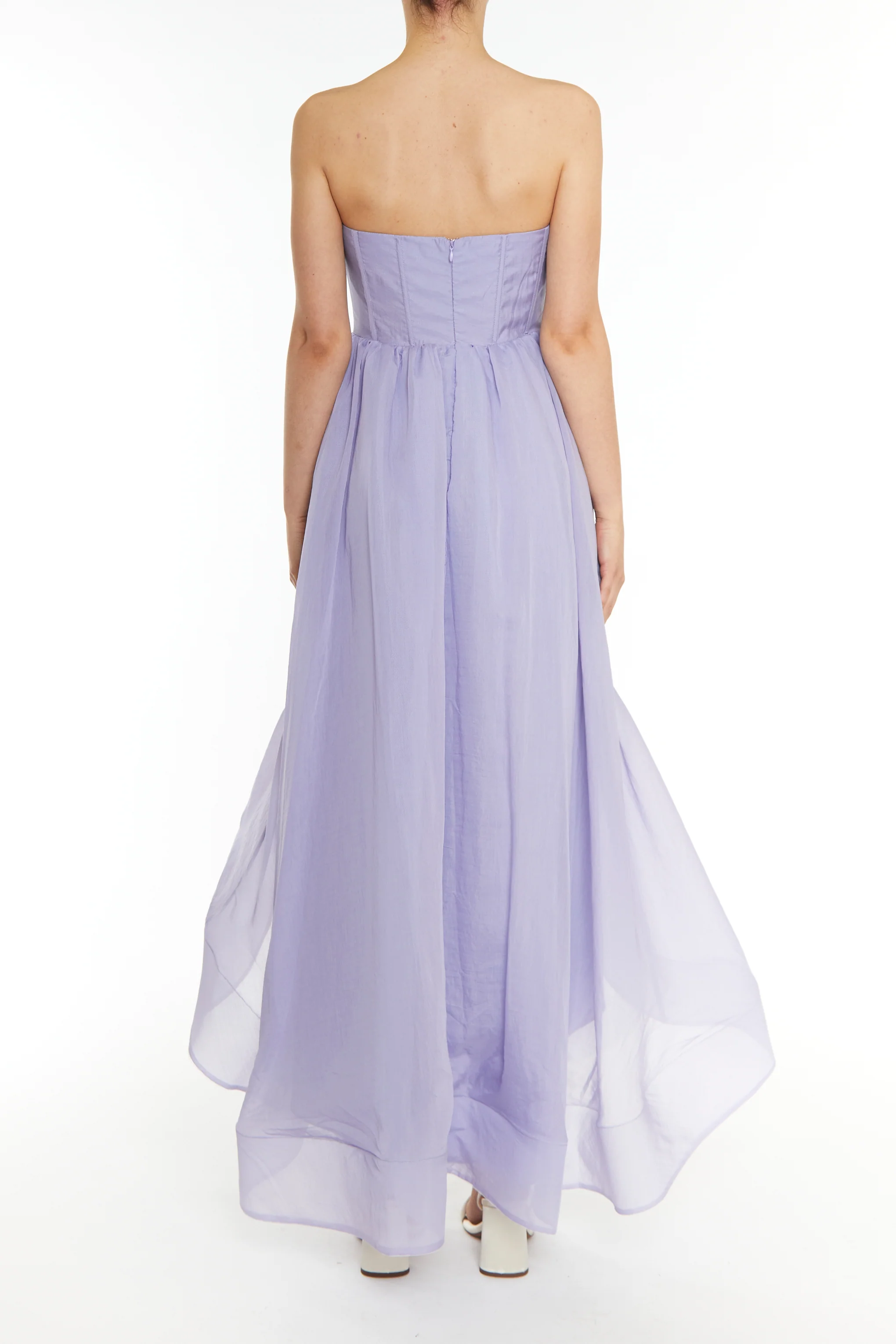Winnie Hydrangea Corset Style Hi-Low Dress