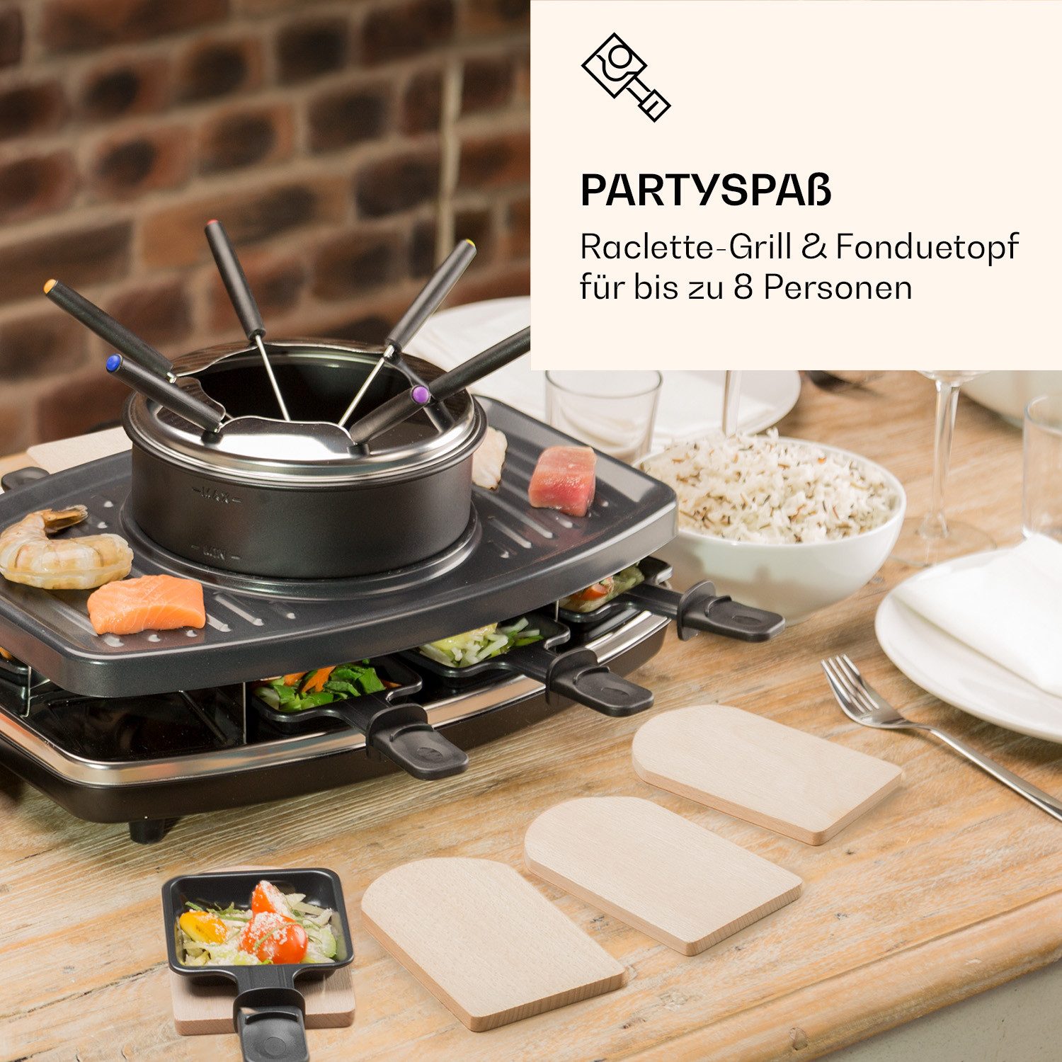 Raclette und Fondue-Set Entrecôte