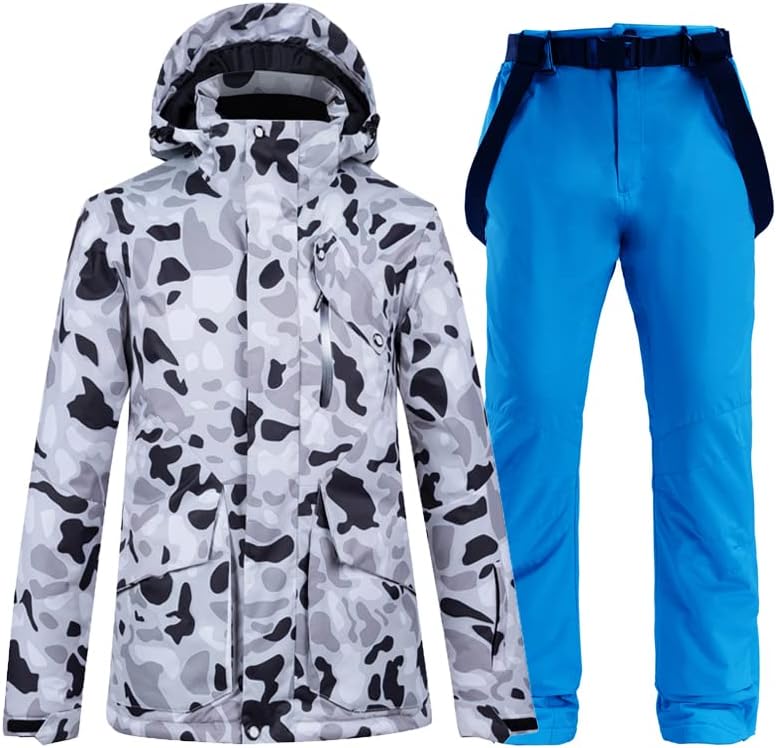 Schneeanzüge Winter Frauen Skifahren Anzüge Neue Snowboardjacke und Hosen Sportswear Sets Winterskianzug Atmungsaktives Material Outdoor-Kleidung Skianzüge (Color : M, Size : XXL)