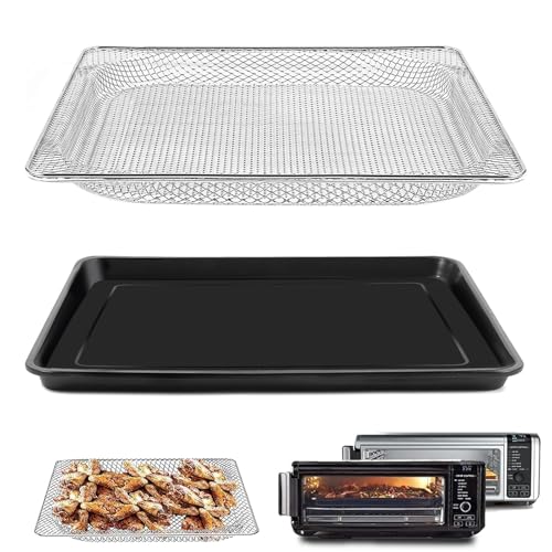 GCQ Air Fryer Pan Replacement for Ninja Foodi SP101 SP100 SP1001C SP201 Digital Air Fryer Countertop Oven, 13 * 13'' Air Fryer Grill Plate Crisper Plate Rack Accessories Parts Tray,Dishwasher Safe : Home & Kitchen
