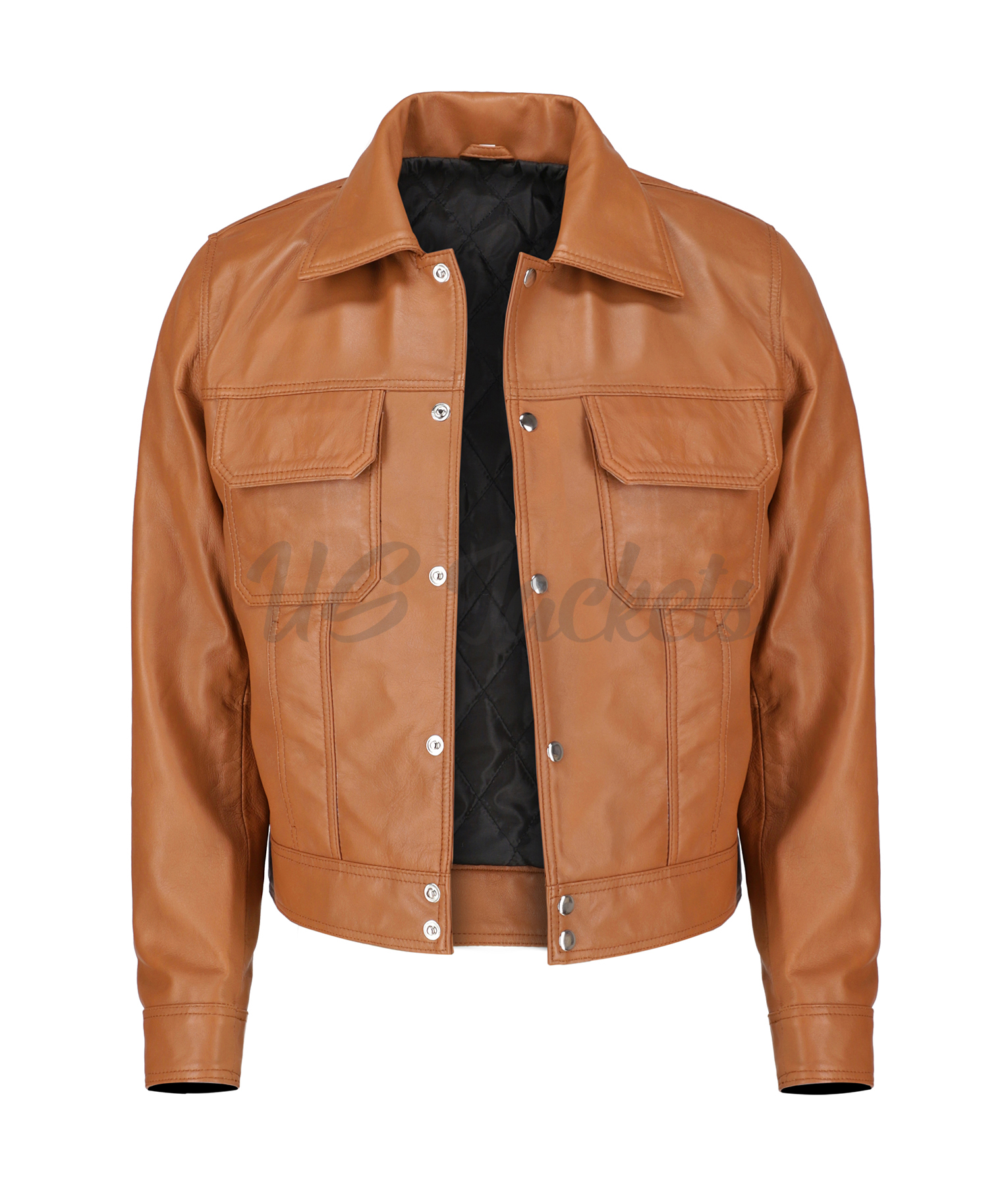 Justin Mens Brown Leather Jacket