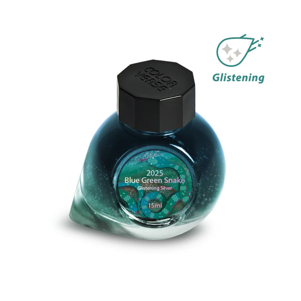 Colorverse 2025 Blue Green Snake Glistening Fountain Pen Ink