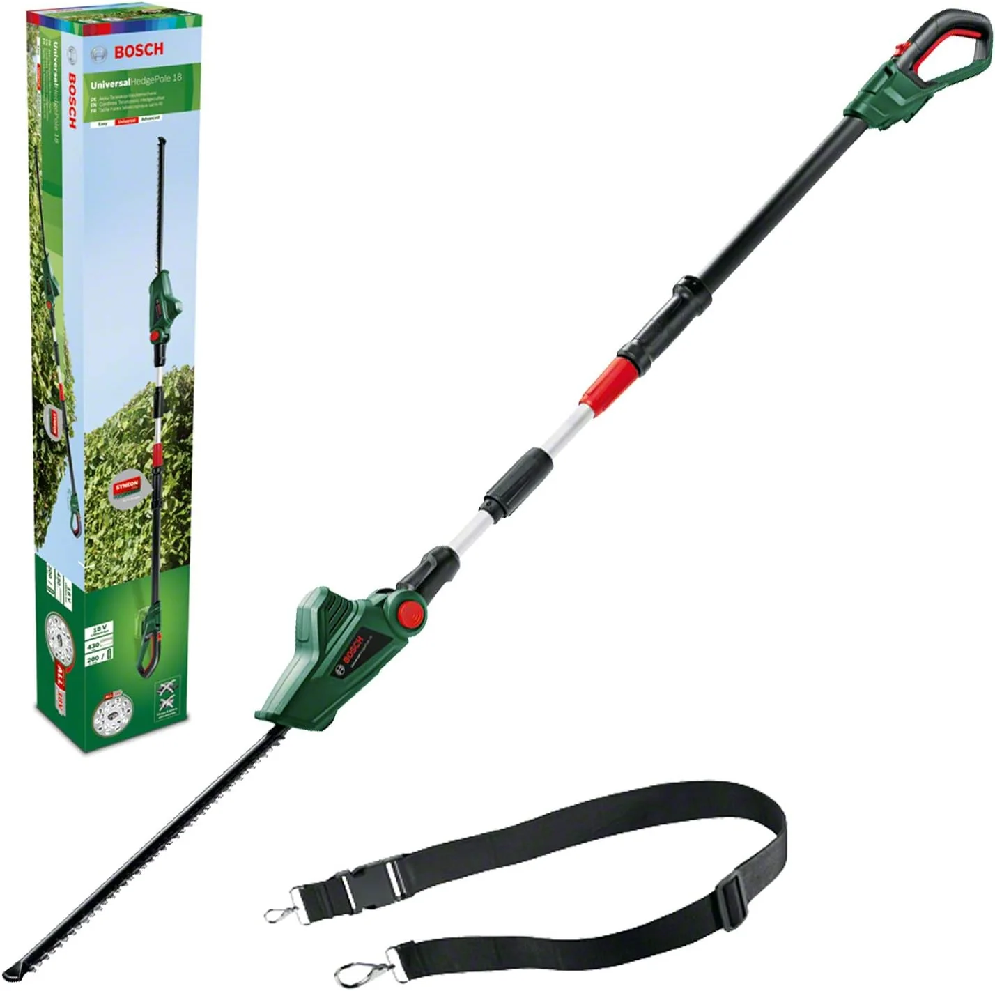 Bosch Accu Telescopische Heggenschaar UniversalHedgePole 18 (1 accu, 2,5 Ah, 18 volt systeem, in doos)
