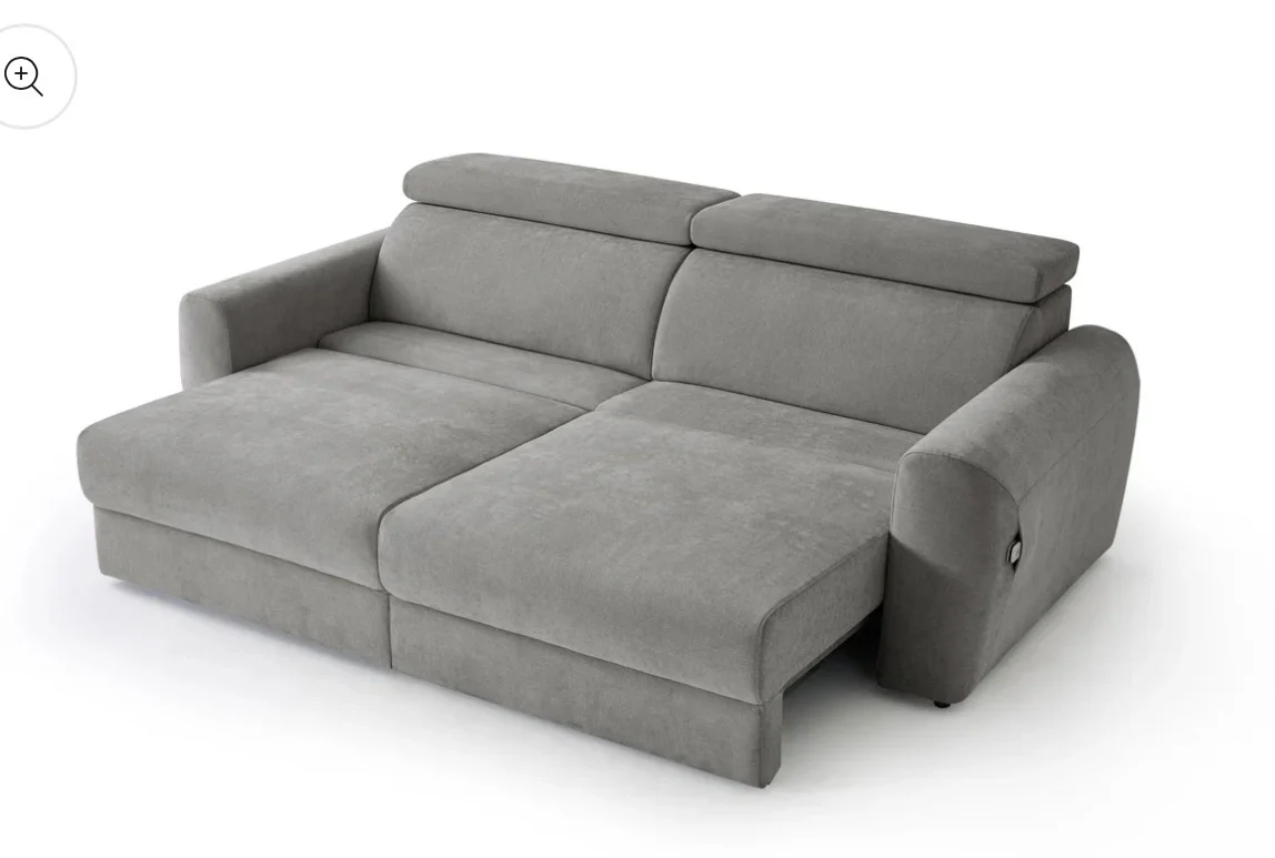 Dakot Electric Sofabed Grey 3 Seater | Power Reclining Sofa Bed | Modern Living Room Sofa