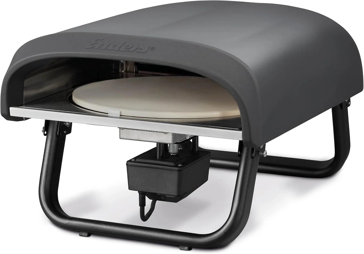 Enders Pizzaofen PACO Rotate, 4kW, Cordierit-Pizzastein 30,5cm, Pizzastein rund, Thermometer, Pizza, Edelstahlbrenner, rotierend