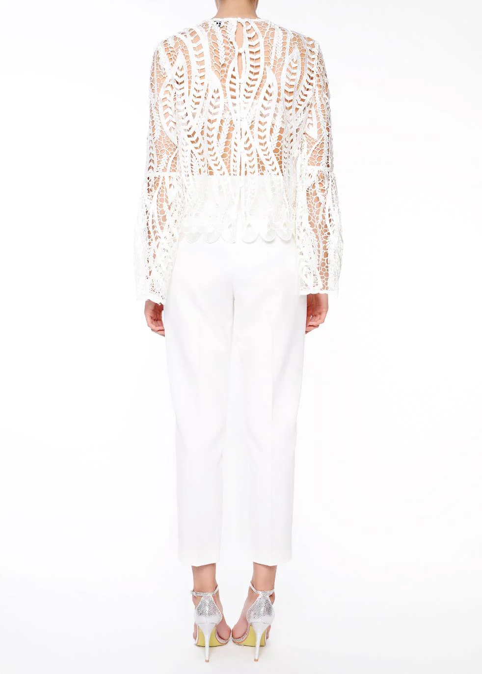 Wynter White Cropped Trousers
