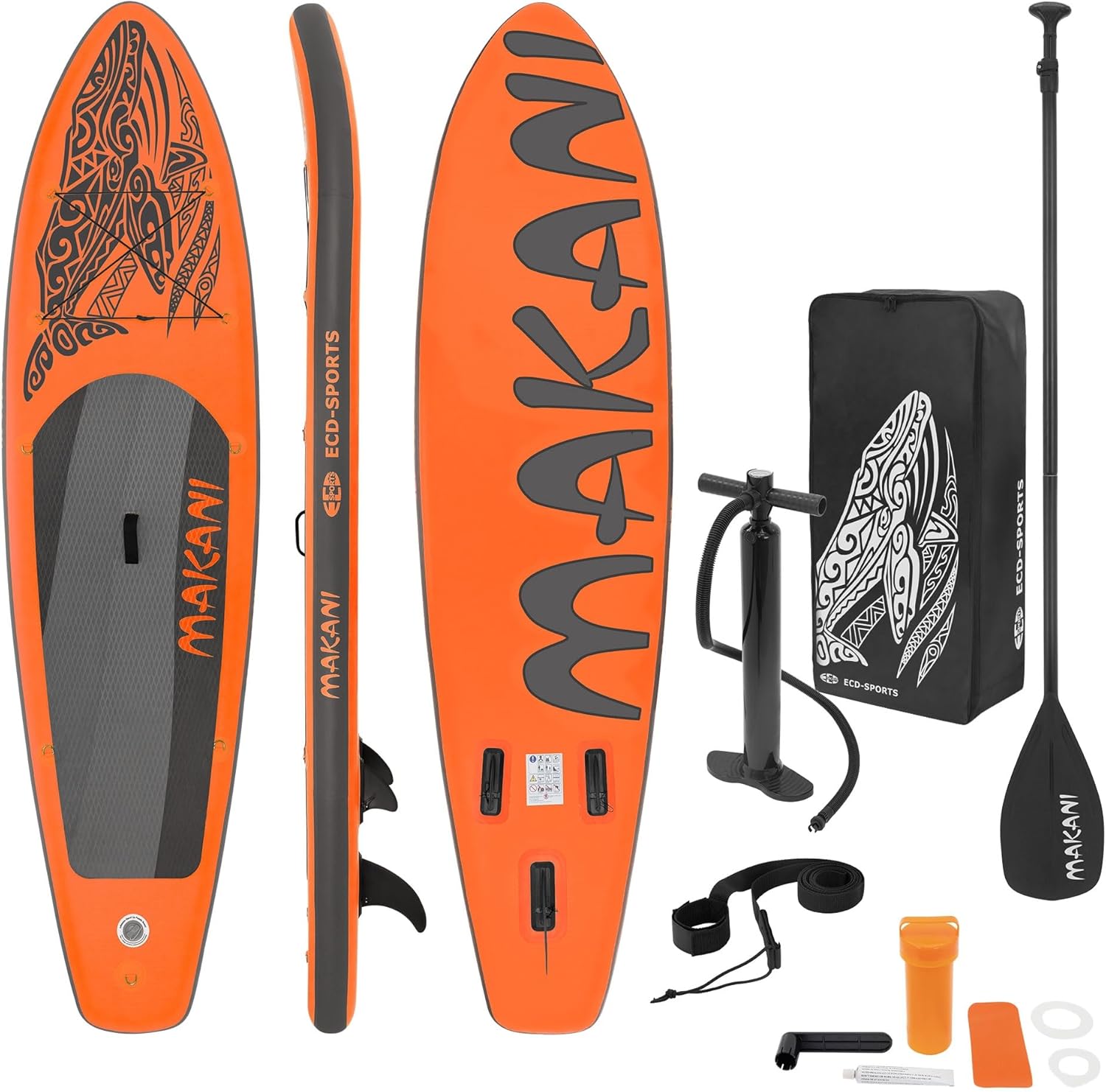 ECD Germany Stand Up Paddle Board 305/308/320 cm 120/150 kg Spessore 10/15 cm Tavola da SUP Gonfiabile Surfboard Diversi Colori e Modelli Pagaia in PVC con Pompa Borsa da Trasporto e Accessori