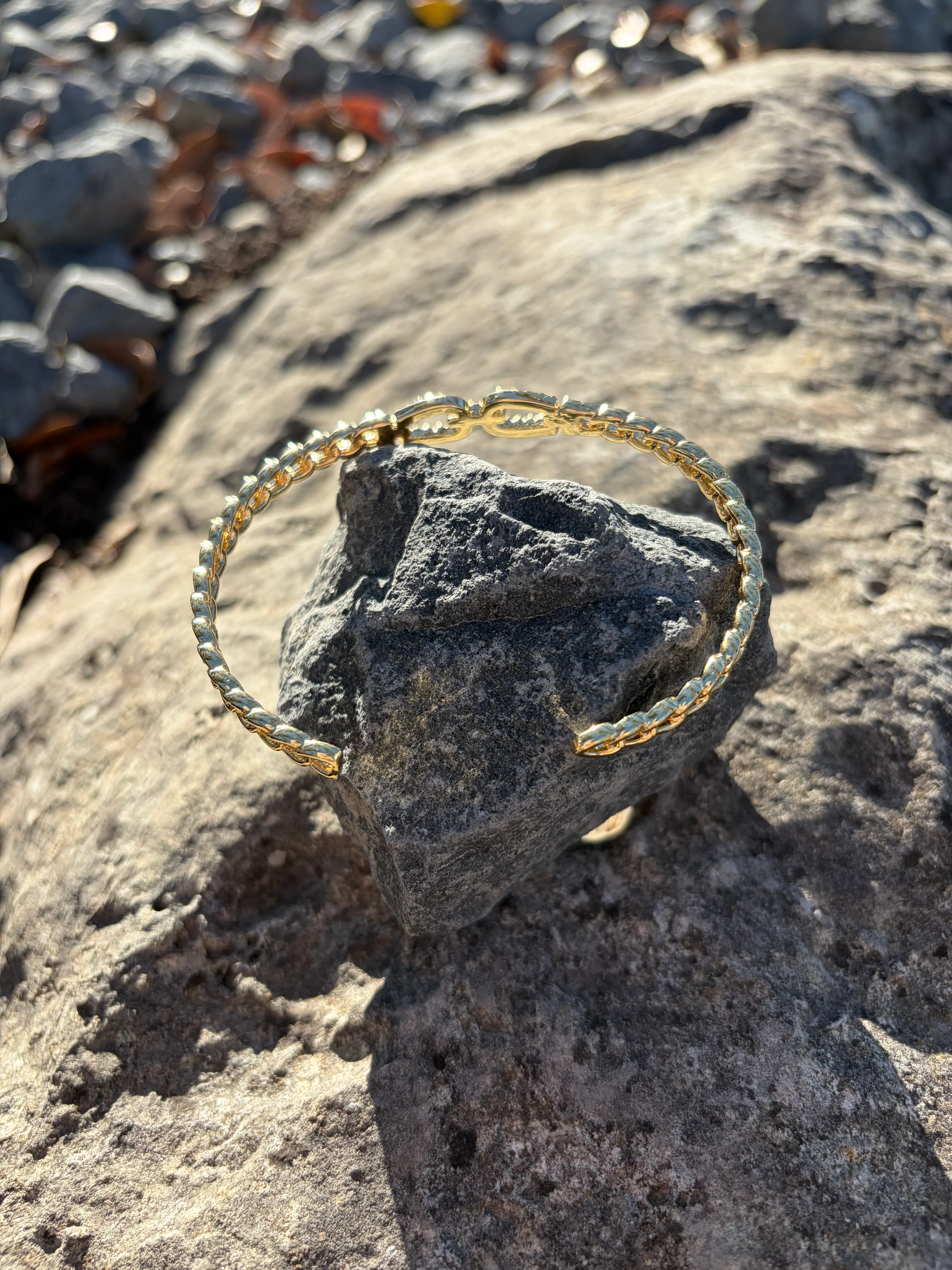 Horse Bit Chain Cuff Bracelet