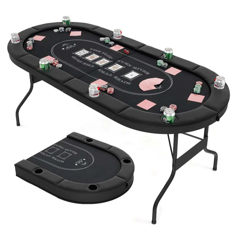 8-Player Foldable Poker Table, 72