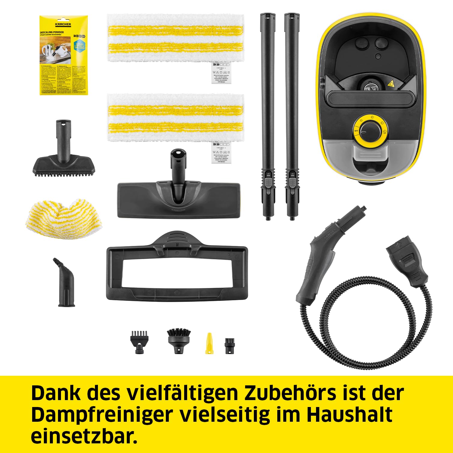 Dampfreiniger SC 5 Deluxe Signature Line Dampfdruck 4 bar VapoHydro-Funktion abnehmbarer Tank Kindersicherung Teppichgleiter