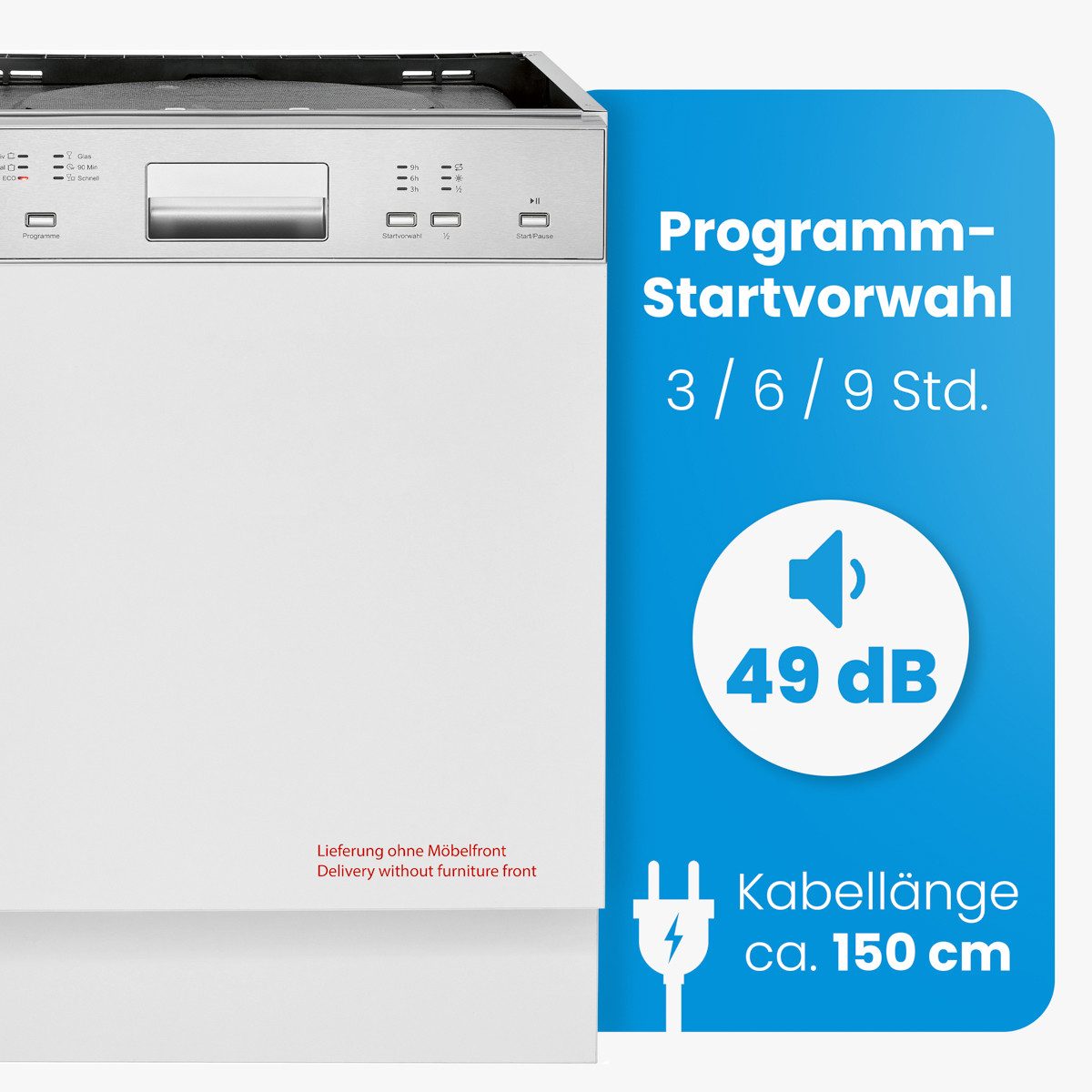 teilintegrierbarer Geschirrspüler GSPE 7423 TI
