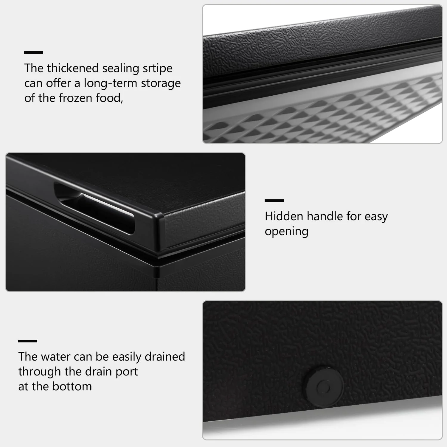 R.W.FLAME Chest Freezer 3.5 Cubic Feet with Baskets