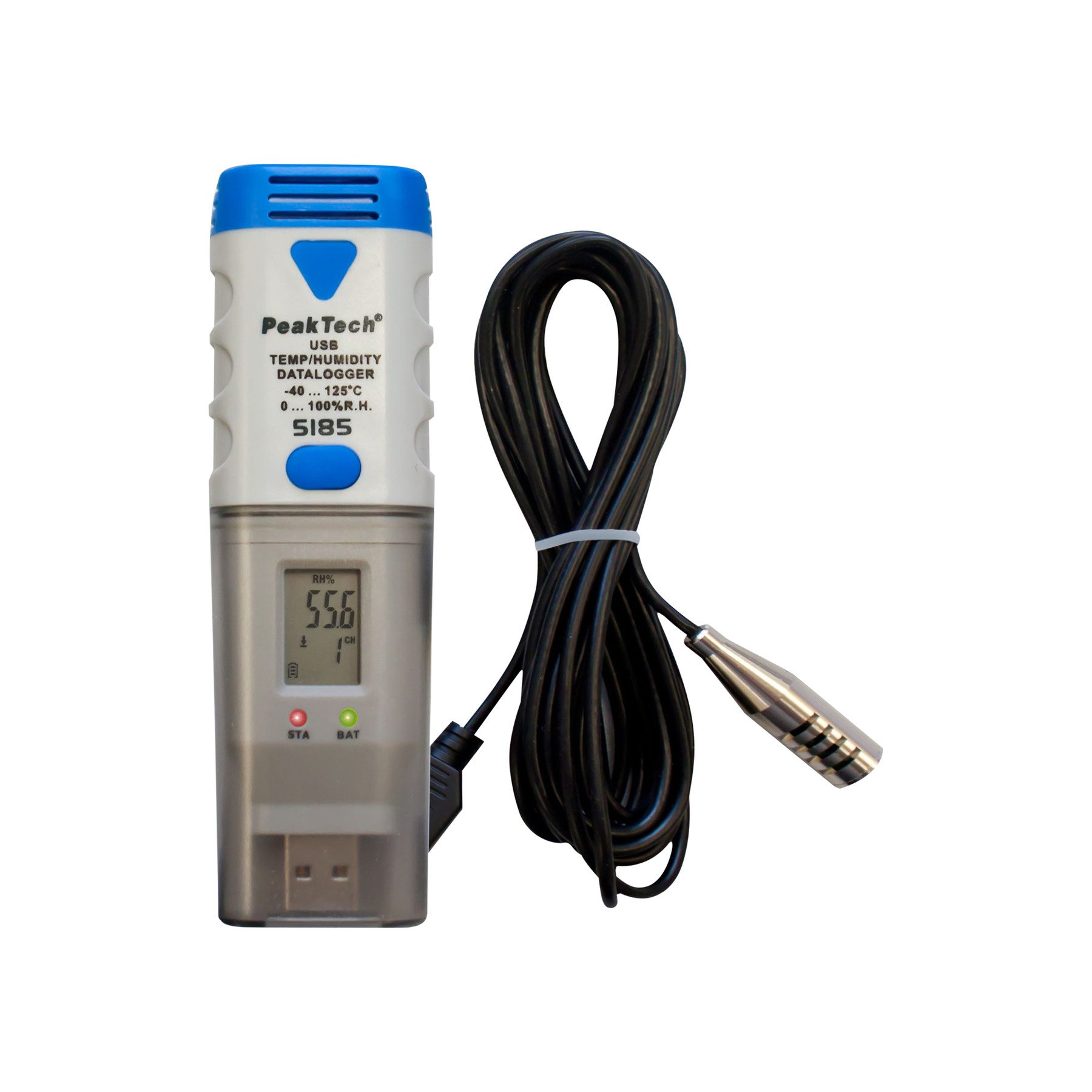 Hygrometer PEAKTECH USB-Datenlogger P 5185, Temperatur und Luftfeuchtigkeit