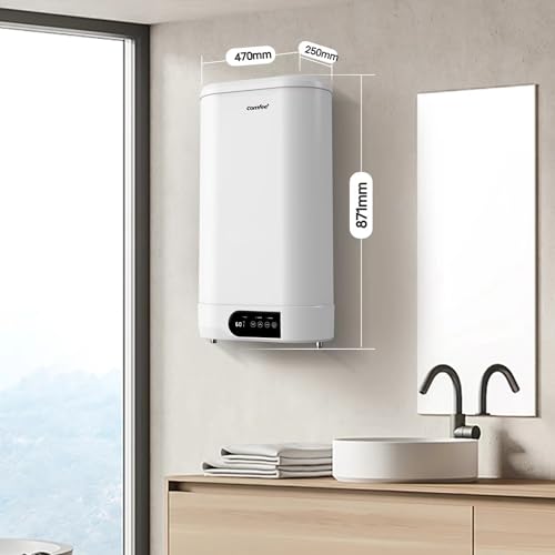 COMFEE' D50 15ED3 Scaldabagno Elettrico Murale ad Accumolo 50 L – Sopra lavello ad accumulo — compatto facile da installare : Amazon.it: Fai da te