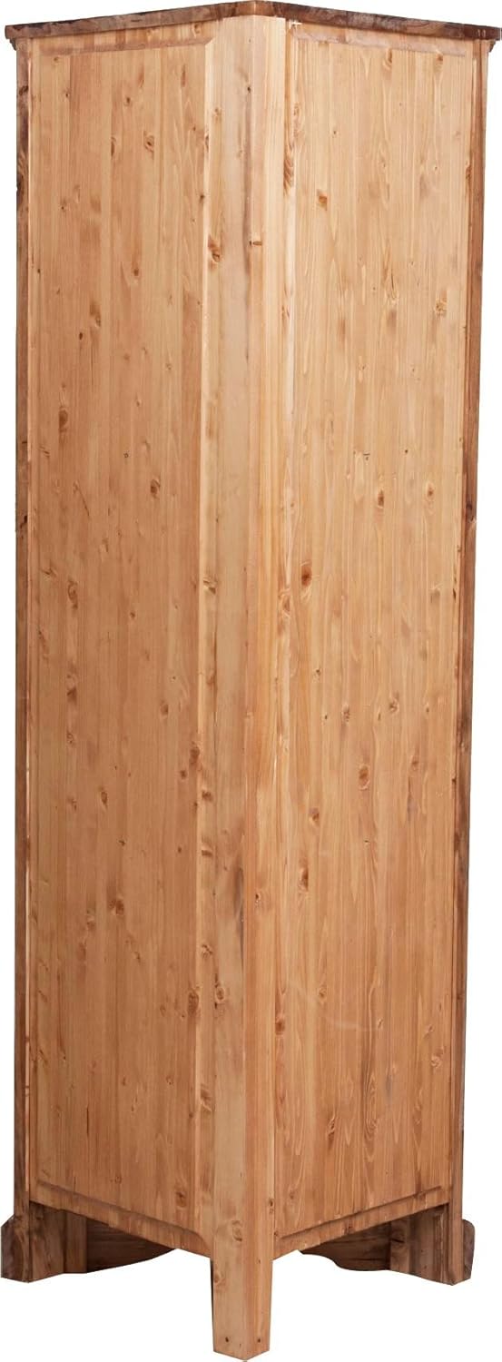Biscottini Angoliera Country in legno massello di tiglio finitura naturale L50xPR50xH184