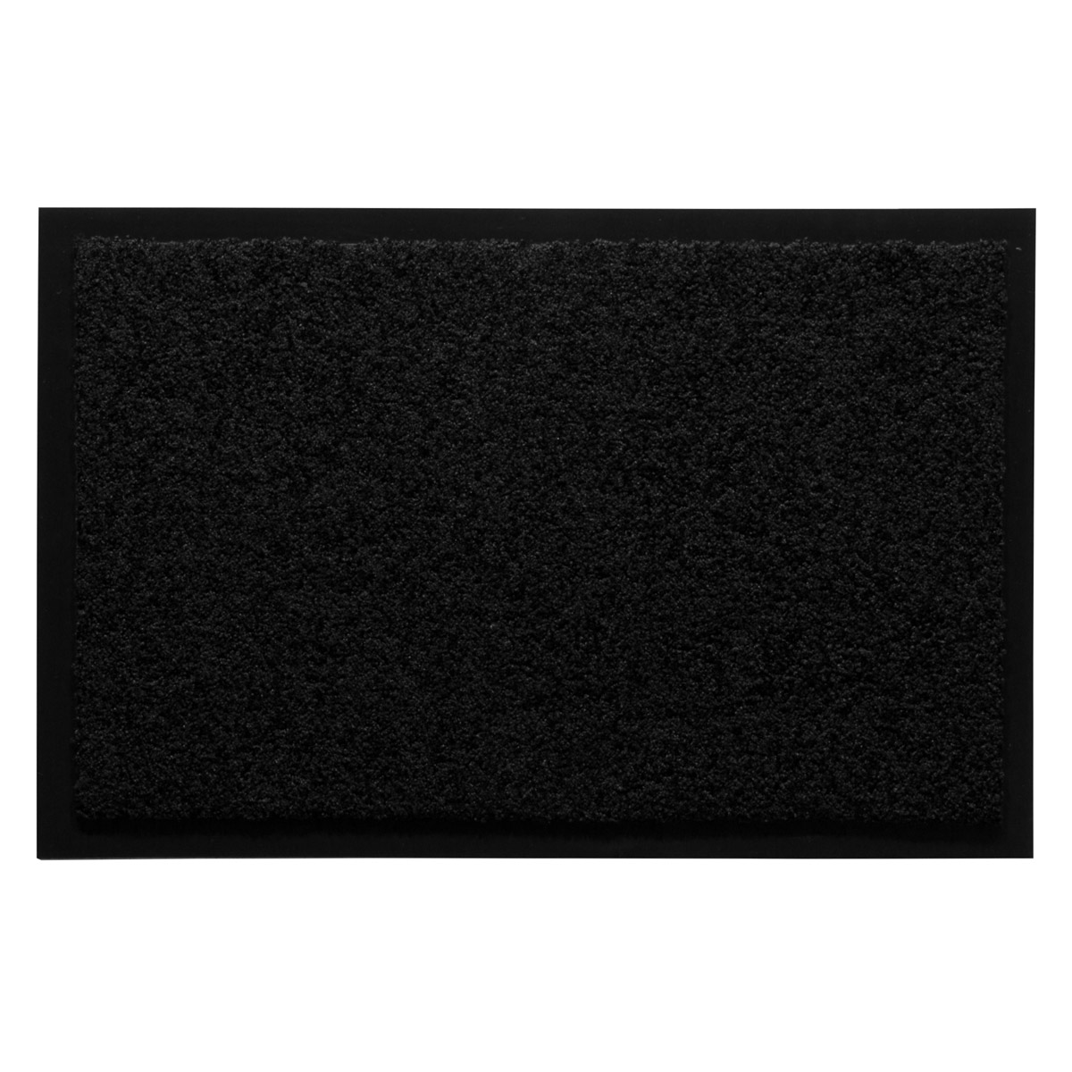 Homcom Fußmatte waschbar Gummiumrandung Schwarz 150 x 90 x 0,5 cm