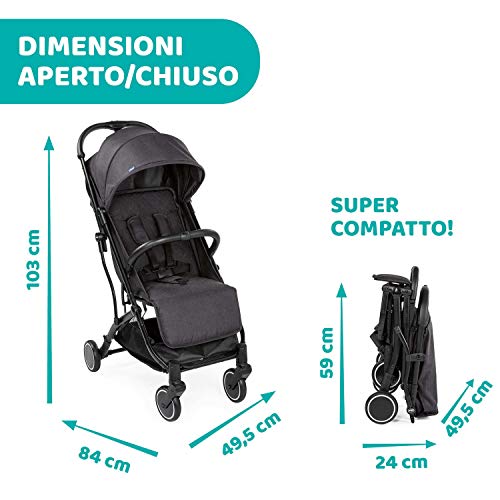 Chicco Trolley Me Passeggino Leggero da 0 Mesi a 15 kg, Passeggino Reclinabile e Pieghevole con Funzione Trolley, Chiusura Compatta, Parapioggia e Cappottina Estendibile, Stone : Amazon.it: Prima infanzia