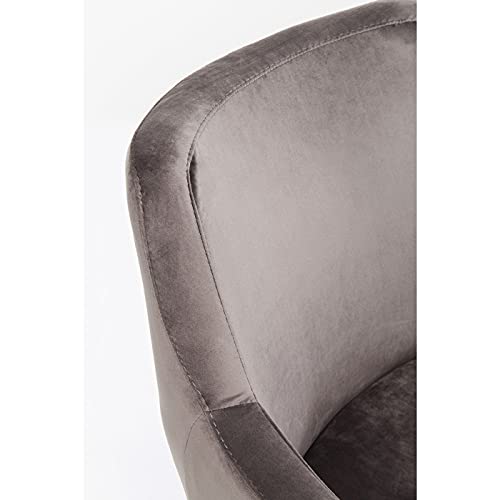 Kare Design Black Mode Velvet Sedia con Braccioli, Grigio, 87x58x67cm : Amazon.it: Casa e cucina