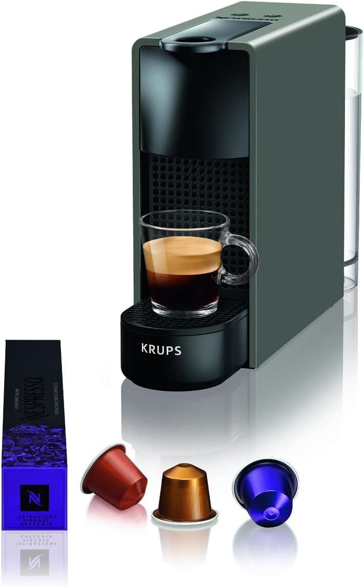 Krups Nespresso Essenza Mini XN1101, Coffee Machine, Nespresso Capsule System, Water Tank 0.6L, White