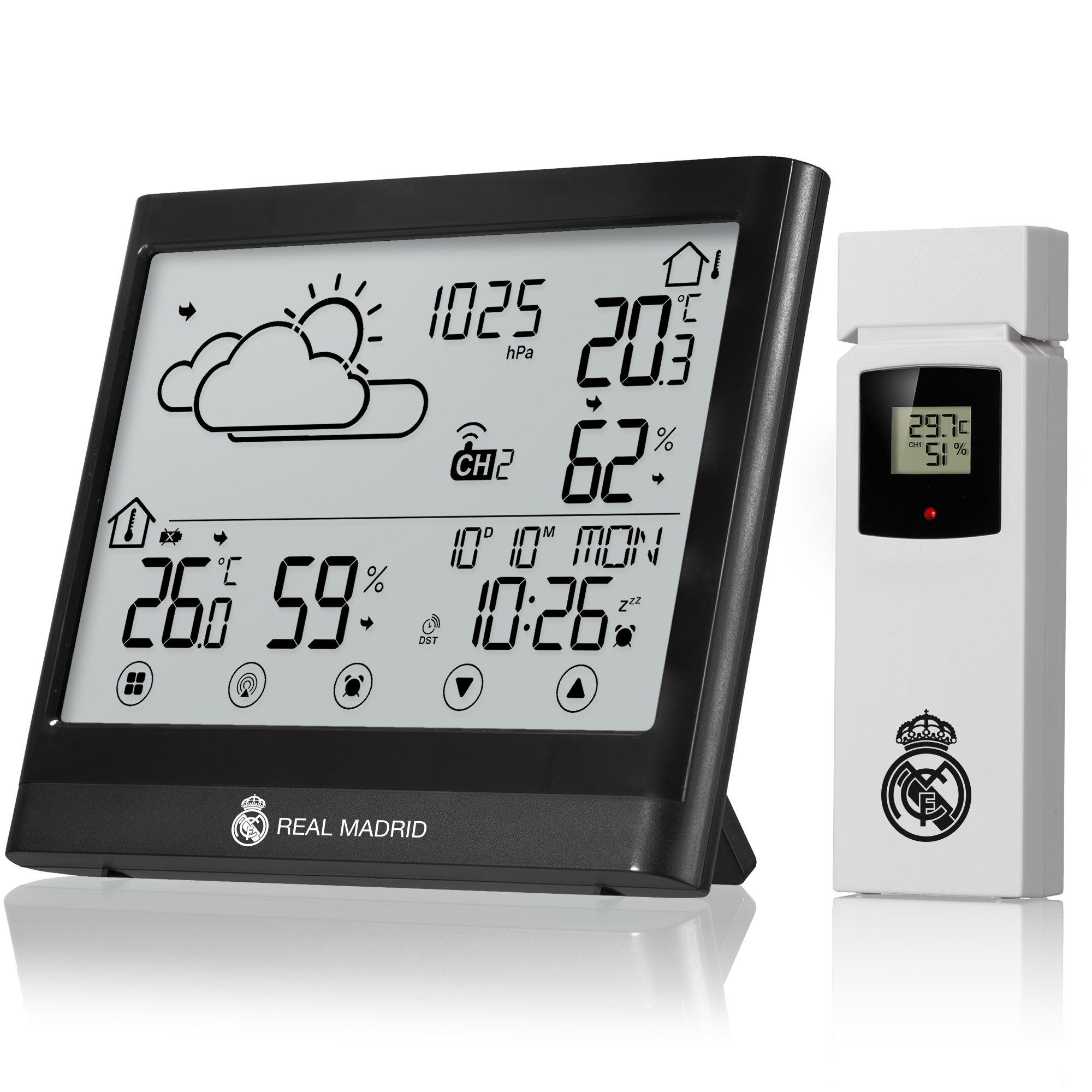 Wetterstation Real Madrid Wetterstation mit Trendanzeige