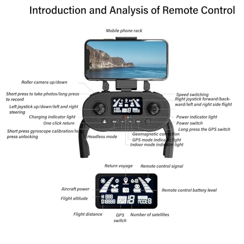 BuyWeek Drone con Telecamera, L500 Pro MAX Mini Drone a 360 Gradi RC Quadcopter Droni 4K HD Fotografia Aerea Quadricottero con Controllo Remoto : Giochi e giocattoli
