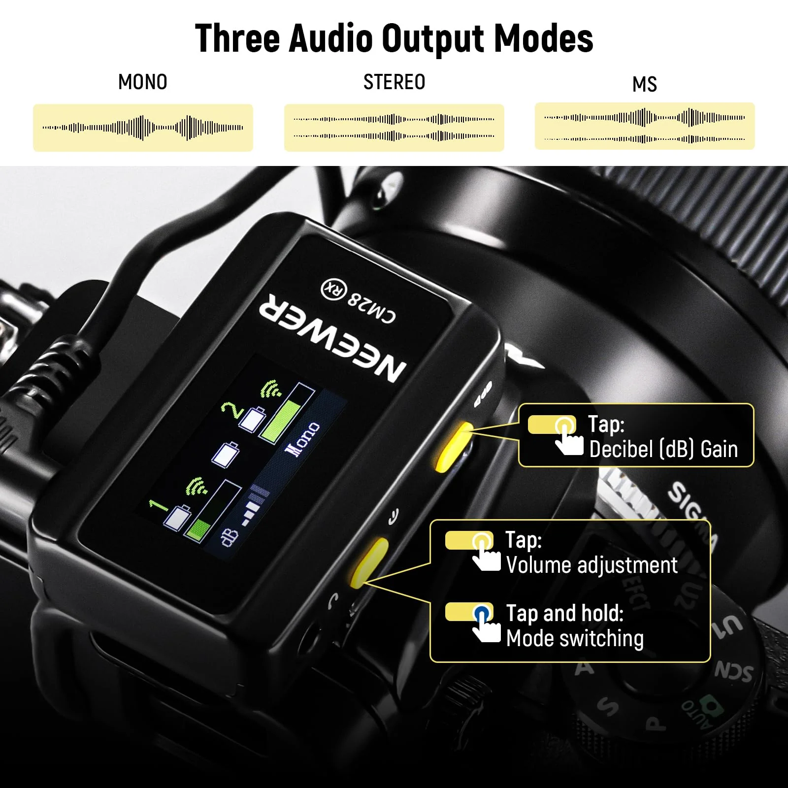 NEEWER Wireless Lavalier Microphone System with Charging Case