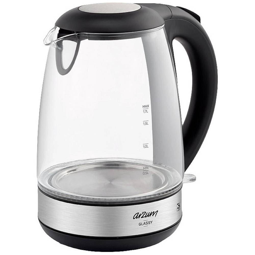Wasserkocher GLAS WASSERKOCHER mit LED, 2200W, 1.7L AR3071