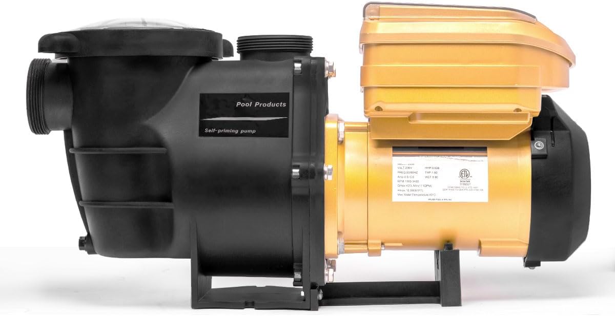 XtremepowerUS 1.5HP High Flow Variable Speed Pool Pump Intelligent Control Panel Swimming Pool Pump Inground w/ 2