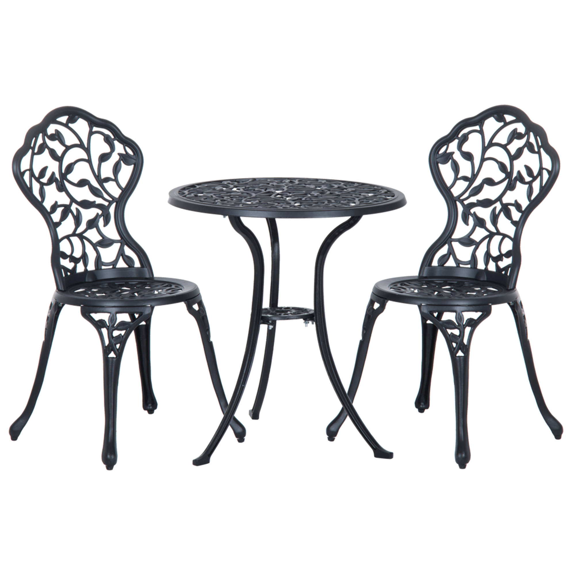 Outsunny bistroset 3 st. 60?cm x 60?cm x 65?cm