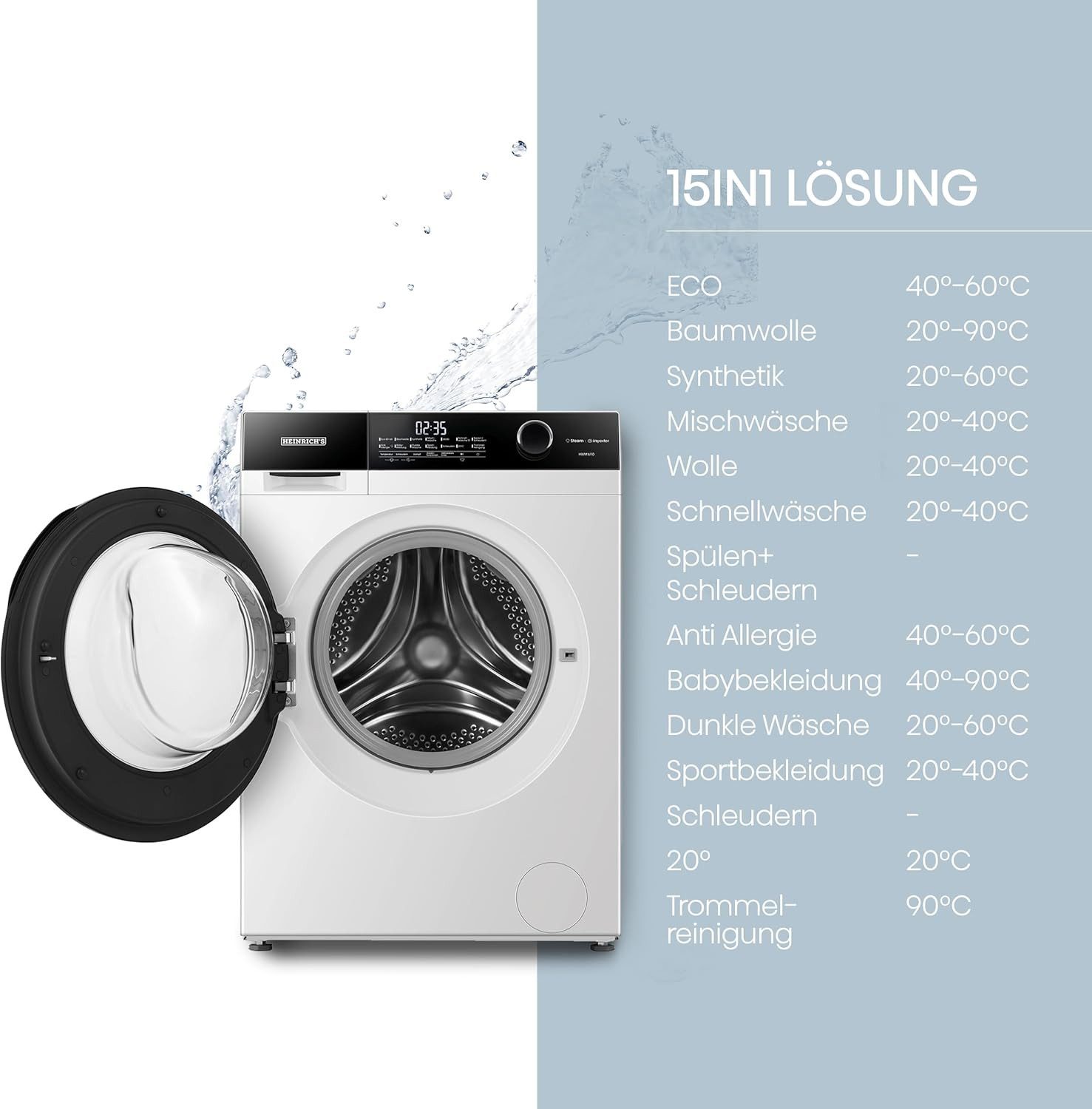 Waschmaschine ‎HWM 6110W Inverter