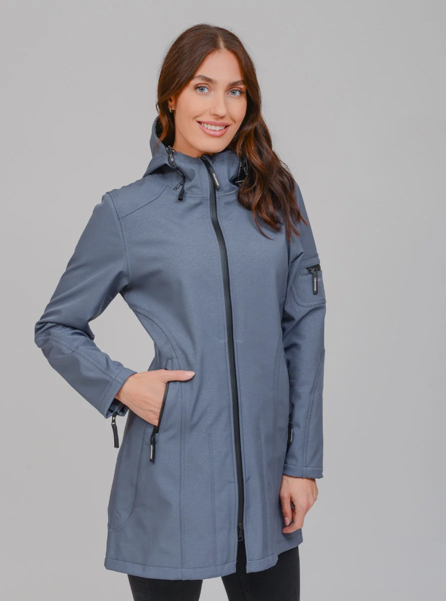 Ilse Jacobsen Rain7 Softshell Raincoat , Blue Grey