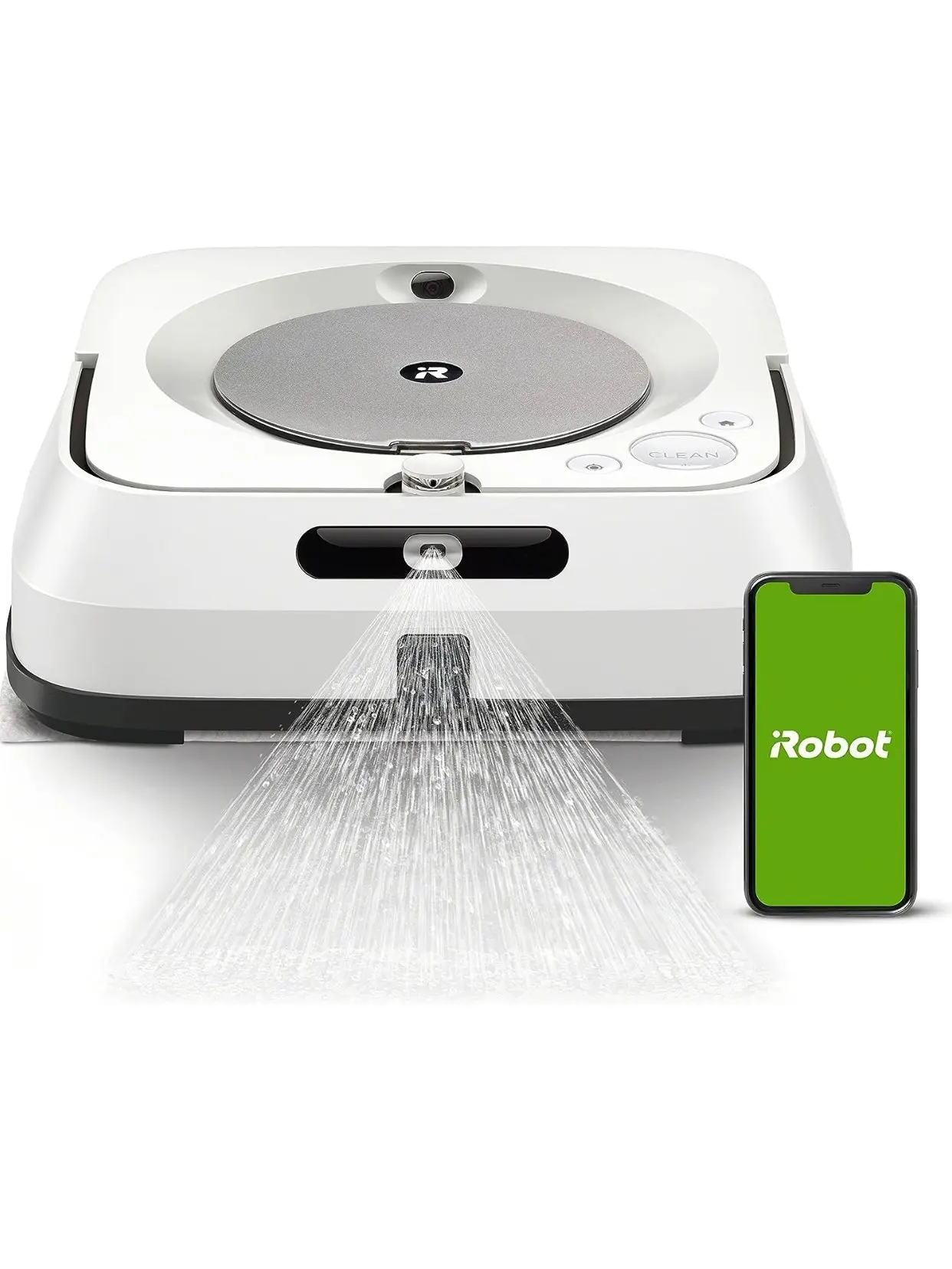 iRobot Braava Jet M6 (6110) Ultimate Robot Mop  Wi Fi Connected, Precision Jet Spray, Smart Mapping, Works with Alexa, Ideal for Multiple Rooms, Recharges and Resumes, White, Braava M6