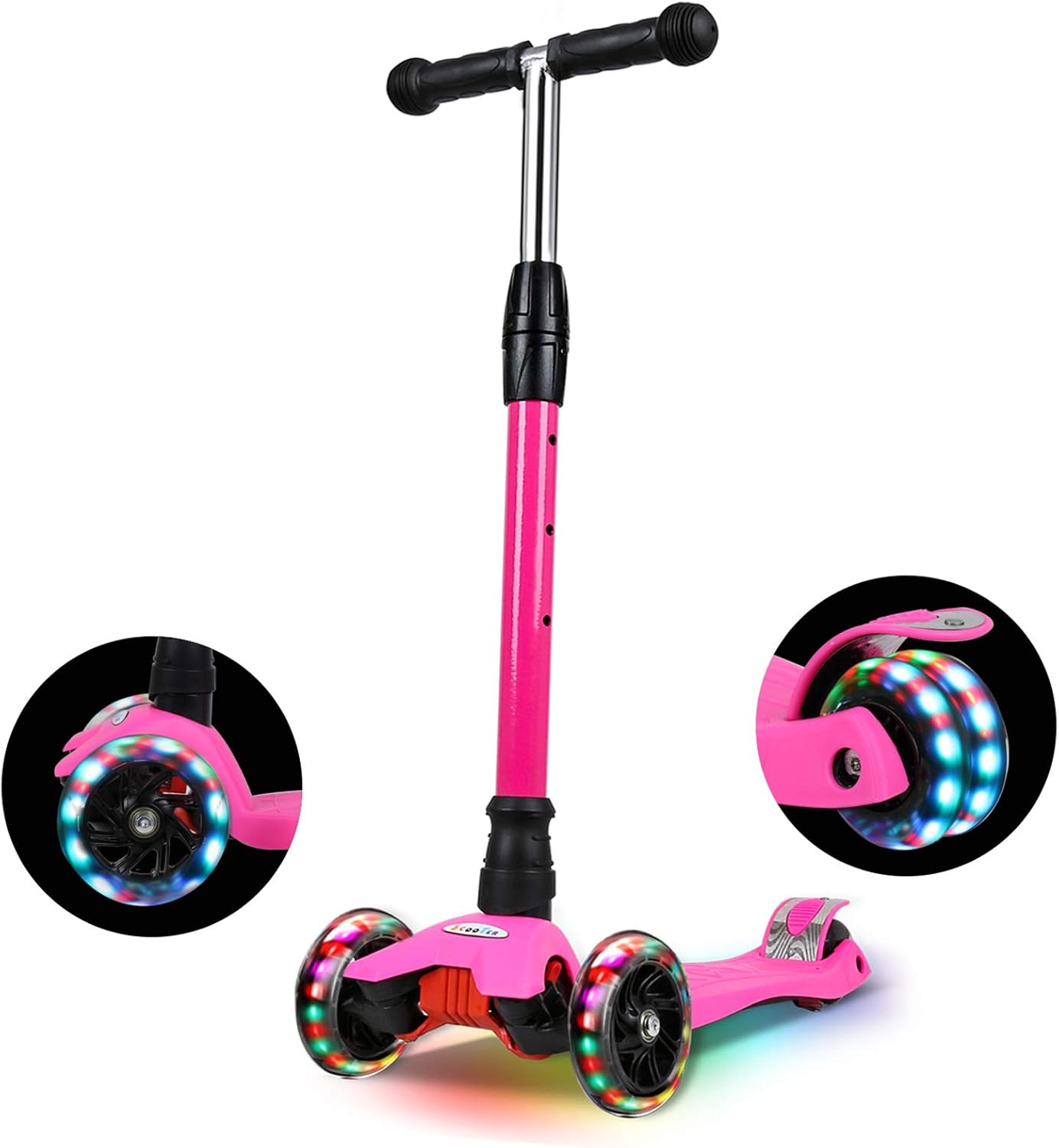 IMMEK Monopattino per Bambini a 3 Ruote con Flash LED - Scooter con Manubrio Regolabile in Altezza a Tre, Regali per Ragazzi e Ragazze