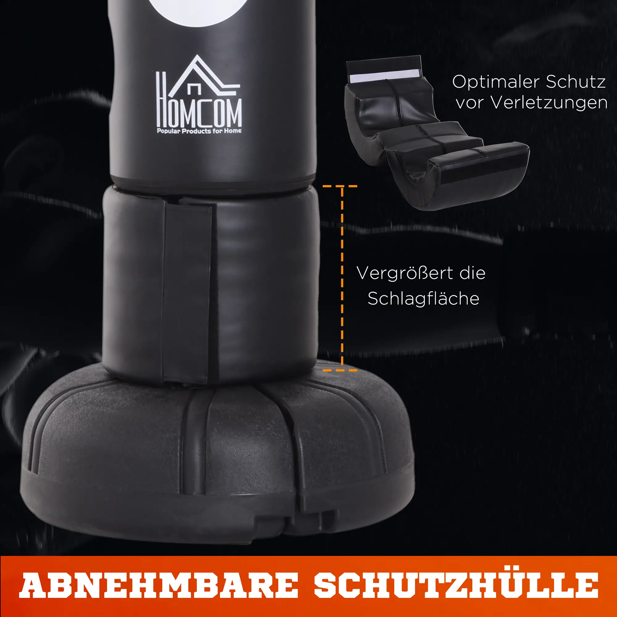 HOMCOM Standboxsack freistehend FLEX-System gepolstert