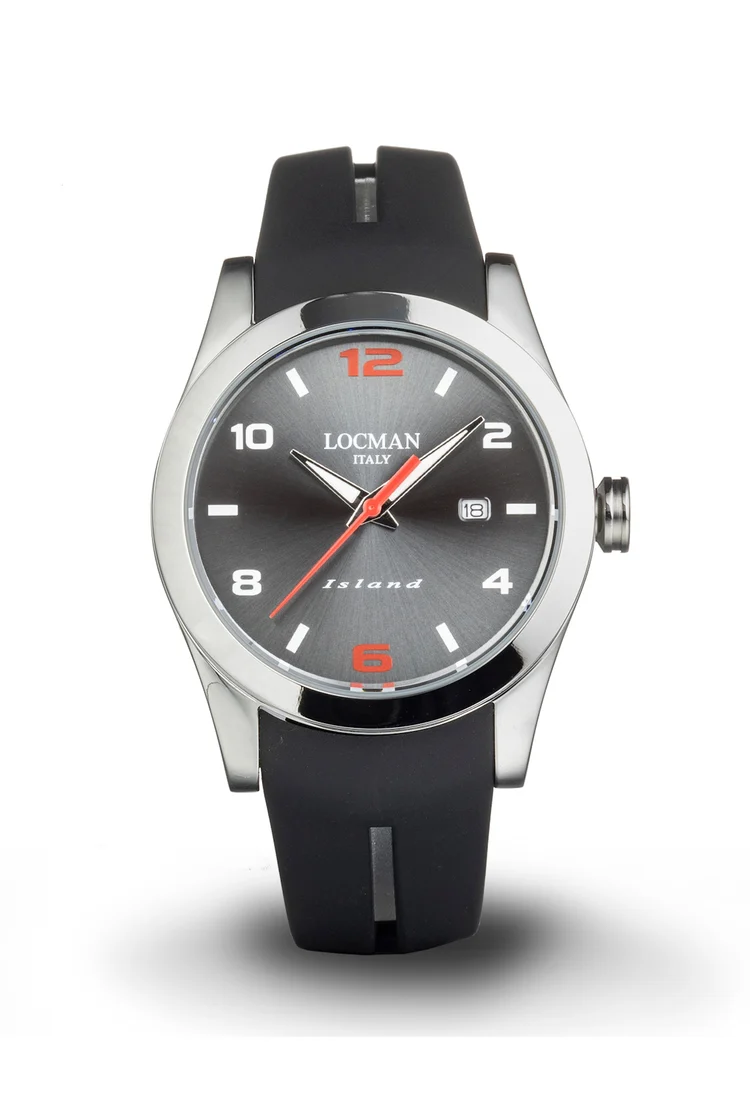 Orologio Locman Island grigio cinturino silicone nero 0613A07S-00GYRDSK