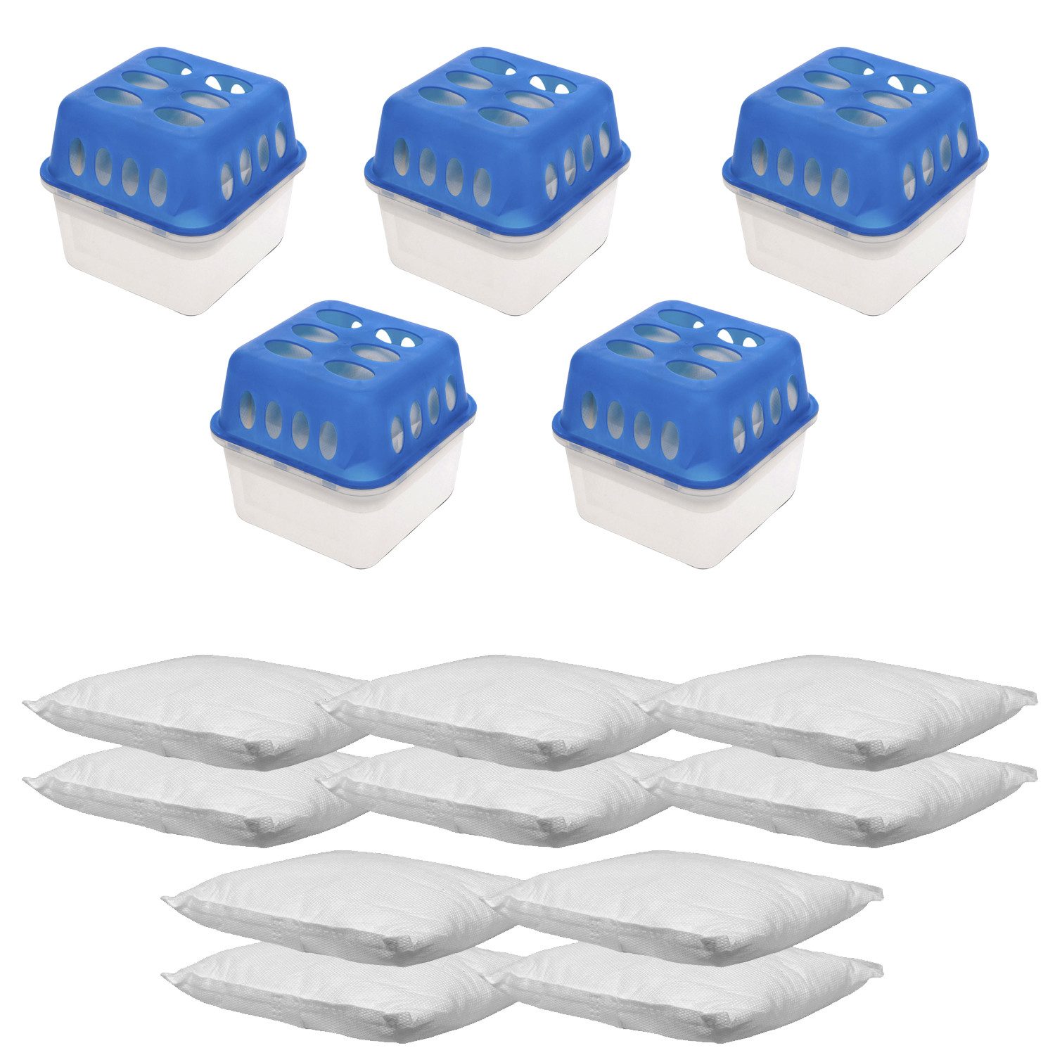 Luftentfeuchter 5 Stk. Innenraum Raumentfeuchter Luftentfeuchter inkl 10xGranulat 400g