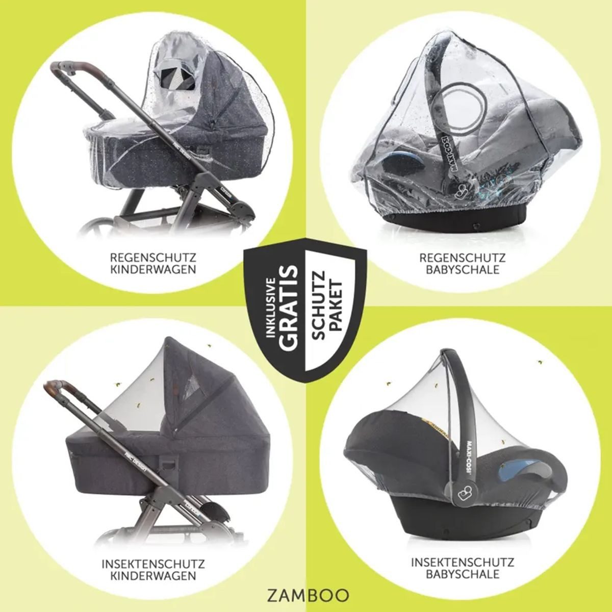 Kombi-Kinderwagen Vision X Trio Set - Melange Rose