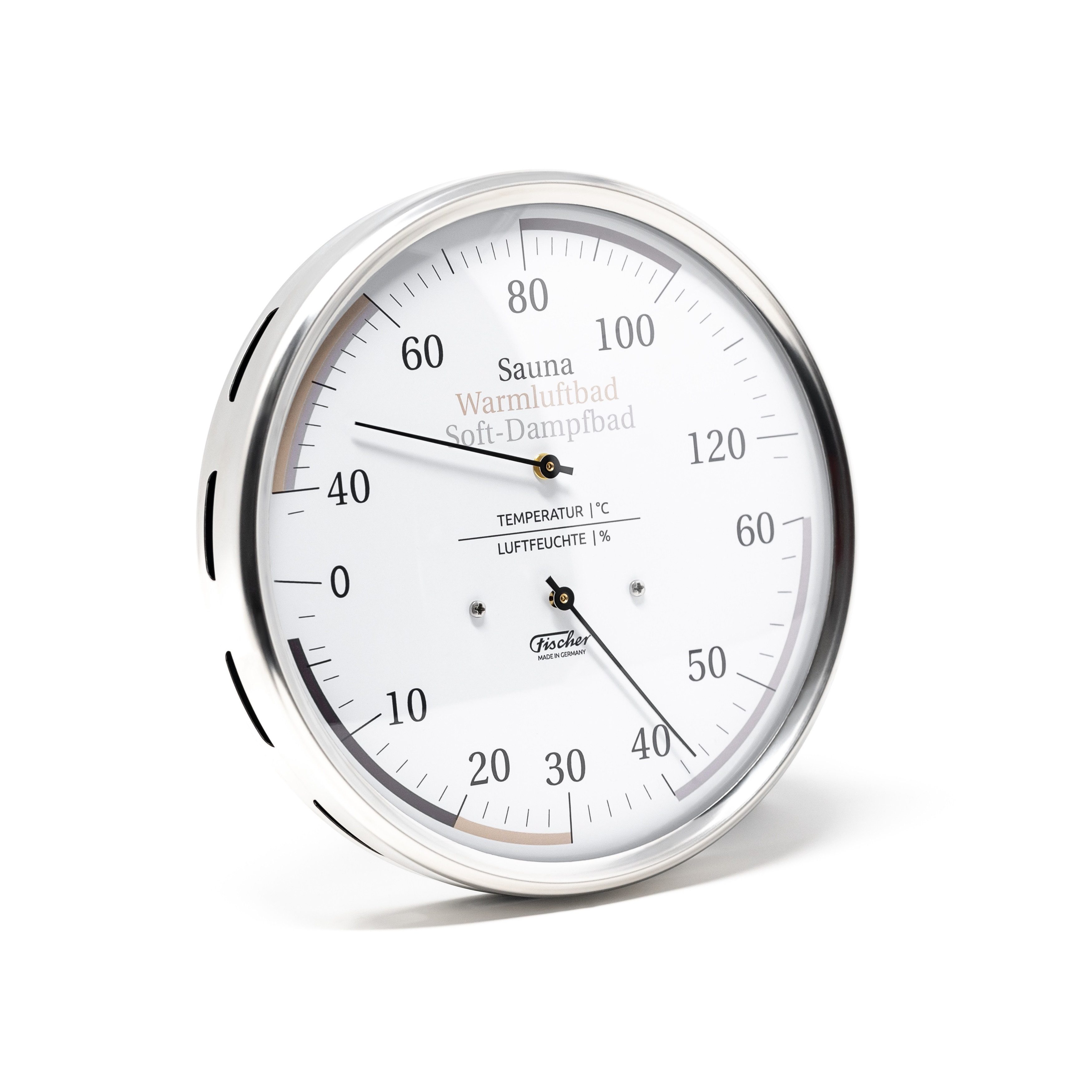 Klimamesser 184.01 Sauna-Thermohygrometer 130 mm Edelstahl Made in Germany