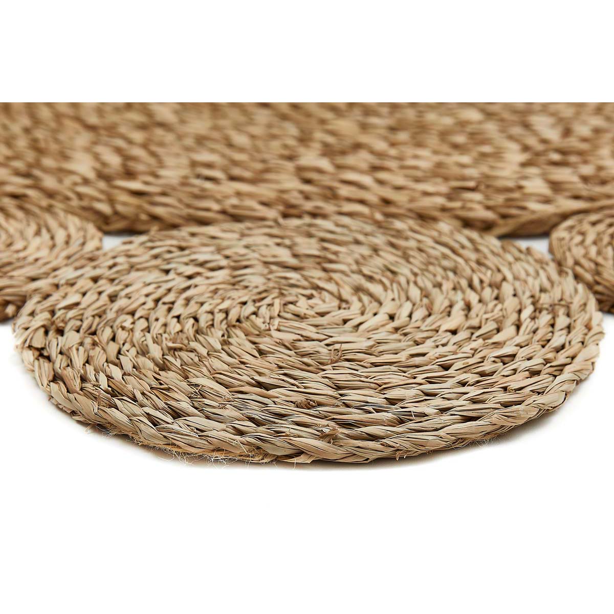 HOMCOM Teppich Seegras 130 cm rund