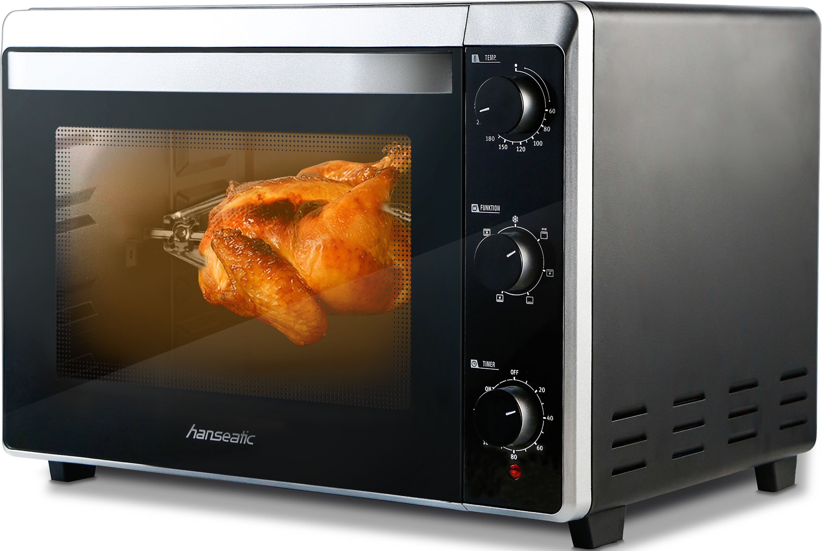 Minibackofen XXL Volumen 42 L, Zeitschaltuhr