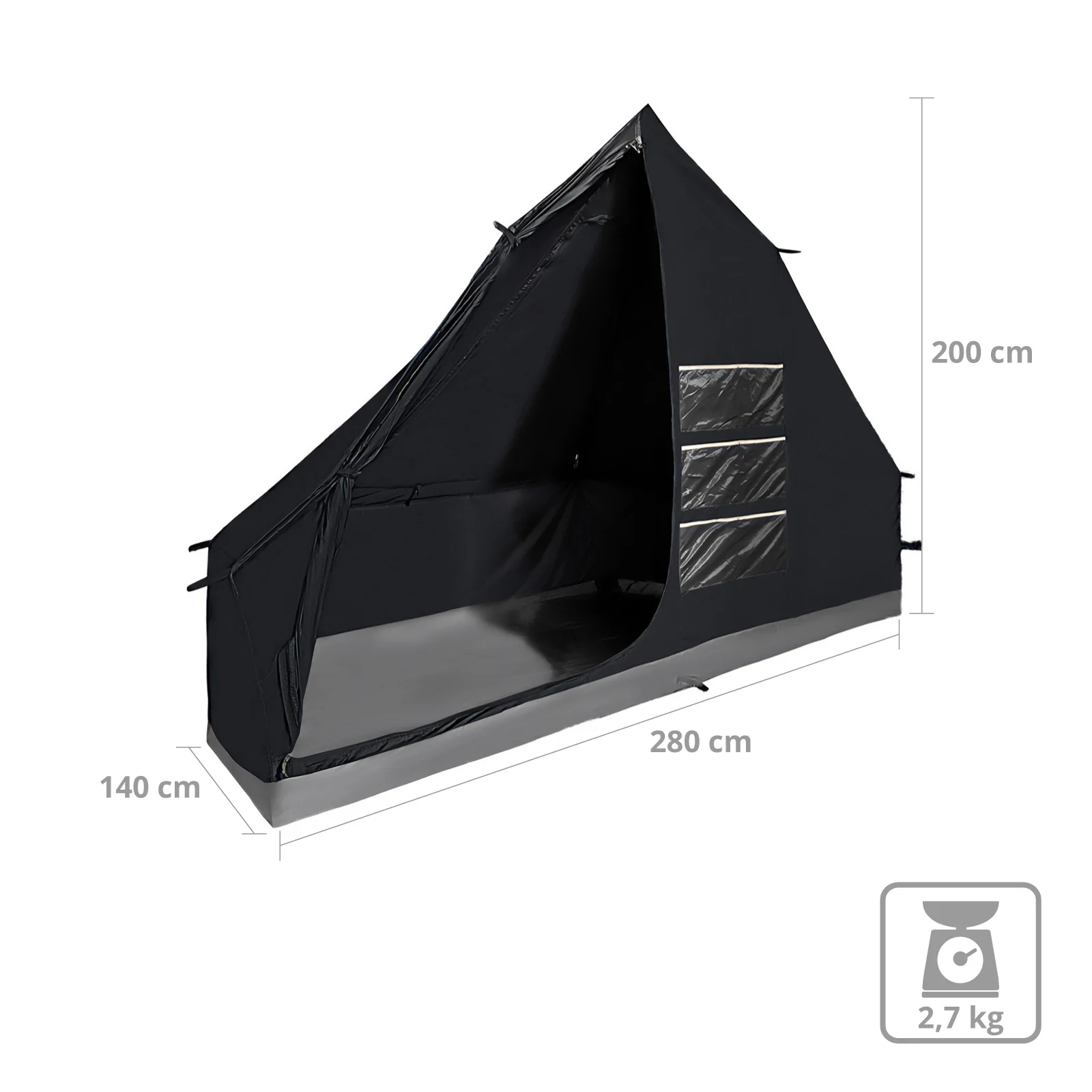 2025 KingCamp Tenda interna per Khan Palace – Cabina notte oscurante con ventilazione in mesh, pavimento impermeabile e spazio per 2 persone
