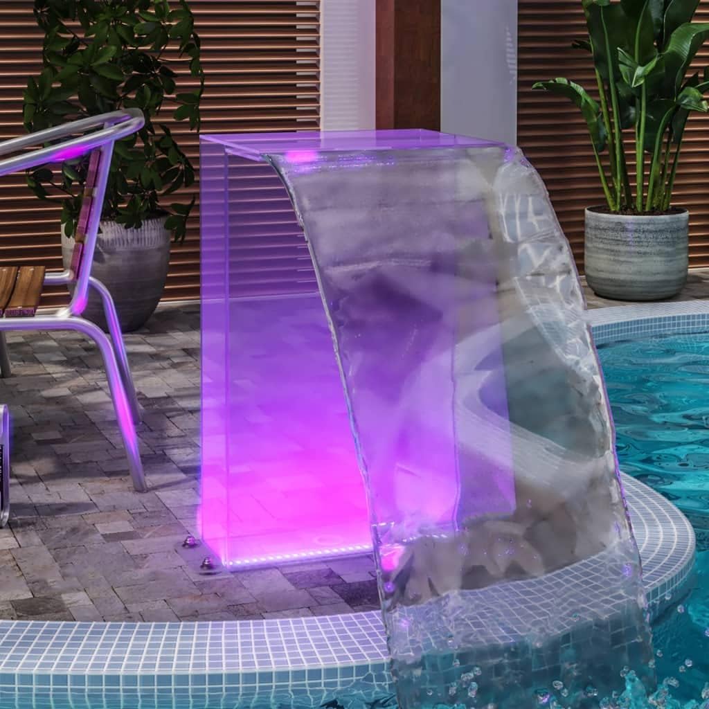 INLIFE Wasserfall-Element mit RGB-LEDs Acryl 51 cm,5.36kg,151406